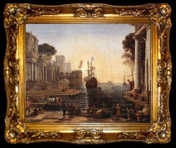 framed  Claude Lorrain Ulysses Returns Chryseis to her Father vgh, ta009-2